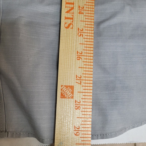 Calvin Klein Mens Large Dress Shirt Long Sleeve Button Down Gray Roll up Sleeve - Picture 9 of 11